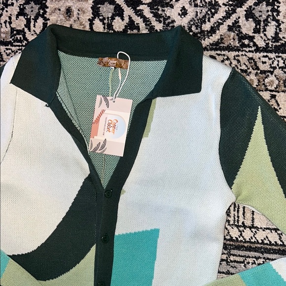 Stylish Geometric Knit Cardigan - Picture 7 of 12